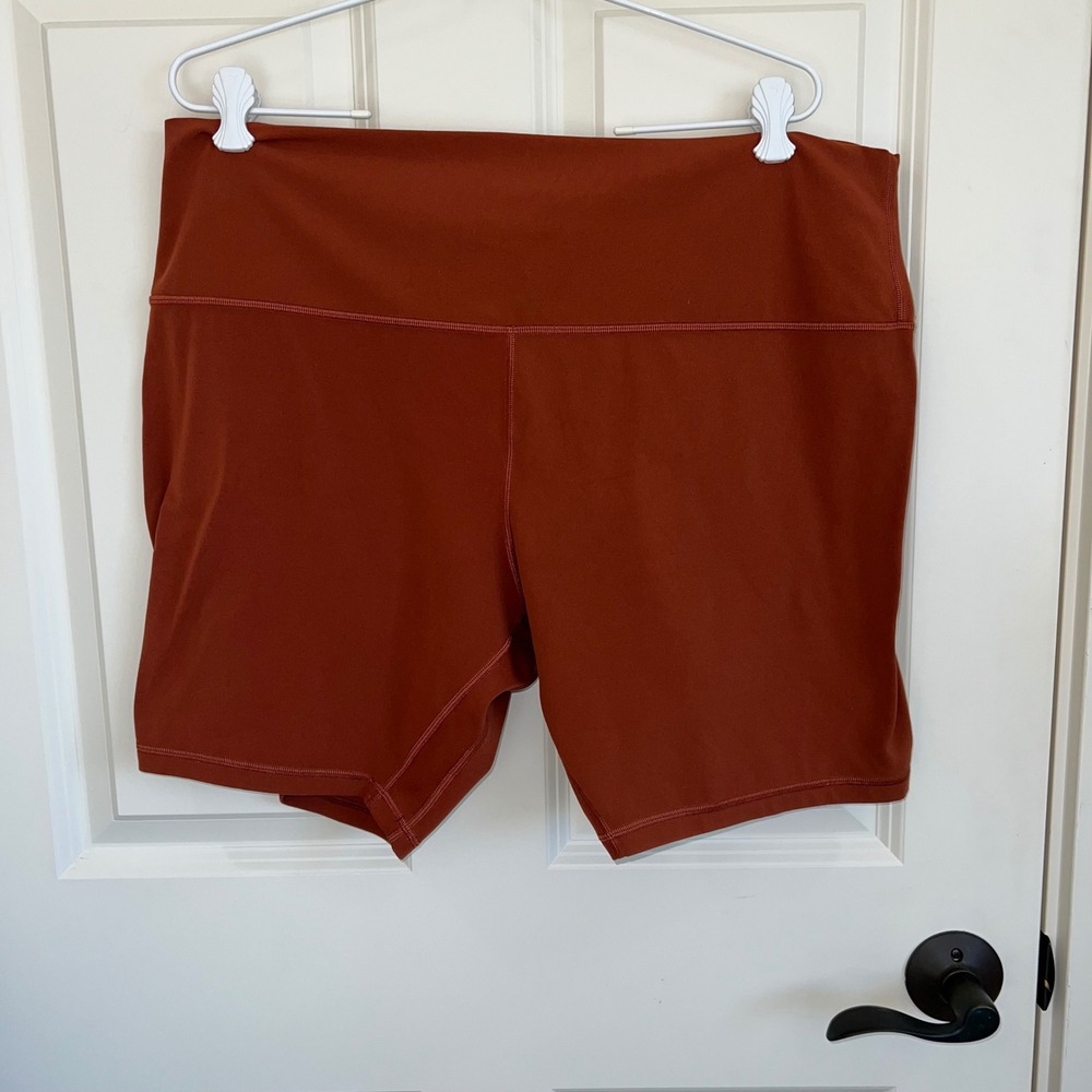 Lululemon Align High Rise Athletic Shorts Rust Orange Size 20
